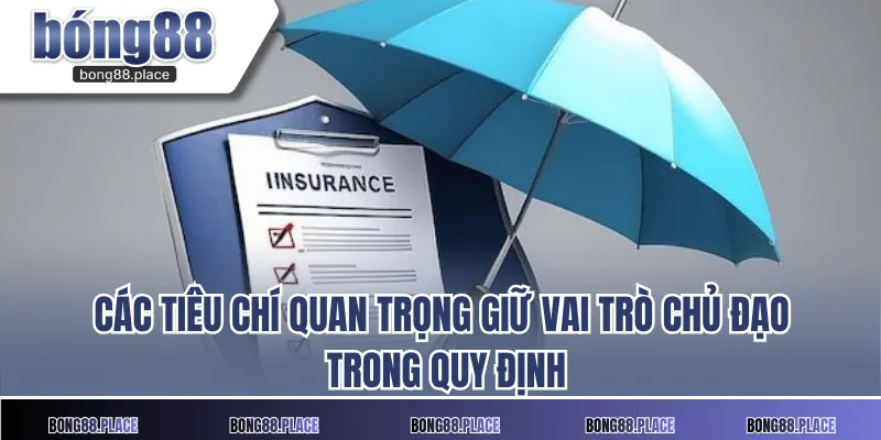 Các tiêu chí quan trọng giữ vai trò chủ đạo trong quy định